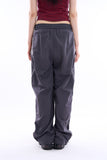 Wave piping nylon track pants