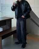 Fade leather jacket