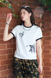 Heart Clef CROP Ringer Short Sleeve Tee