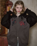 [2-WAY] Melody Patch Raglan Hood Zip-Up