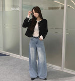 Tweed Round Silver Button Jacket