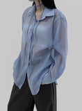 Wilbeu Choker See-Through Shirt