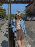 Melo Pleats Checkered Pantskirt