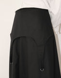 (WOOL) D-RING UNBALANCE SKIRT