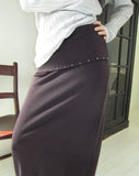 Sureden Studded Maxi Long Skirt