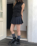 Noki Striped Pleated Mini Skirt