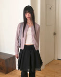 Pimu Basic Round Neck Loose Fit Long Sleeve Knit Cardigan