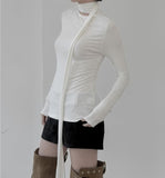 Scarf Round Slim Long Sleeve Tee