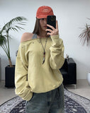 Kane Star Off-Shoulder Sweatshirt
