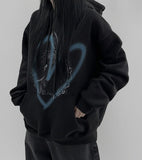 Tobi brushed printed hoodie