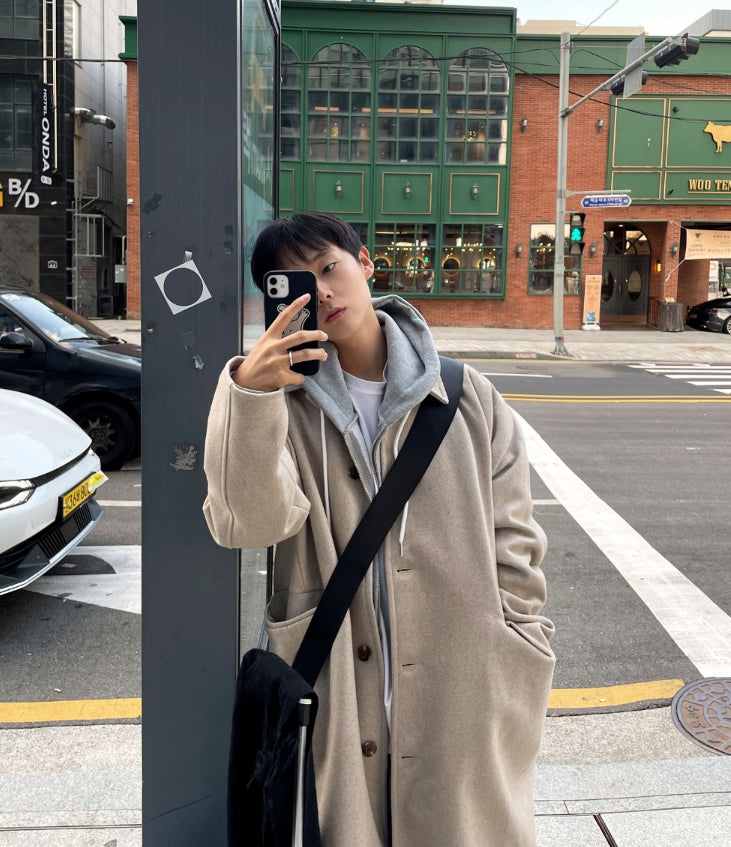 【COSYHARU】Roa Wool Single Mac Coat COSYHARU】Roa Wool Single Mac Coat