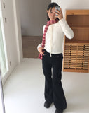 Siul Vintage Angora Striped Scarf Muffler