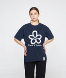 Big Spray Flower Smile Drawing Logo Short Sleeve Tee