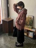 Bellito Check Cotton Over Hood Zip-Up