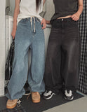 Rocky Big Wide Strap Balloon Denim