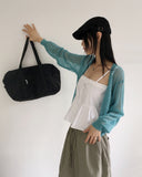 Konin Nylon Zipper Big Shoulder Bag