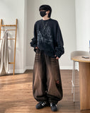 Blended Damage Balloon Denim