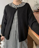 Nyulidi One Button Knit Cardigan