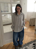 [unisex] Shirumi Check Long Sleeve Shirt