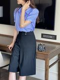 Andy Two Button Bermuda Half Slacks