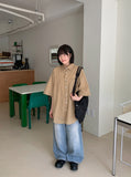 Nyuil Summer Washing Wide Light Blue Denim Pants