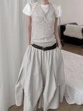 Hazel See-Through Lace Volume Puff Tee