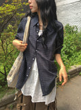 Komeko Summer Over Fit Check Shirt