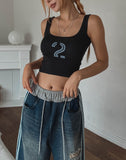 Didi numbering crop sleeveless