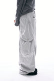 Curve panel cargo cotton wide pants