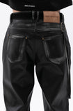 rockstern washing leather bootcut pants