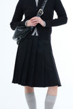 Ruched mid-length skirt