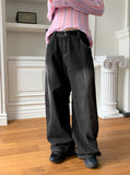 Holden Side Pintuck Washing Denim Long Wide Pants