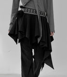 Waffle Unbalanced Flare Skirt