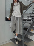 Side Round Pile Bermuda Pants