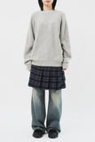 (W) Mitz Checked Pleats Skirt