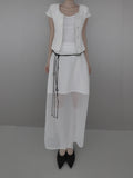 Ash Chiffon Long Skirt