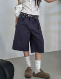 Ruble Studded Striped Bermuda Shorts
