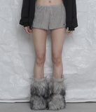 [mnem] Soft Fur Mini Shorts