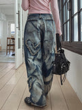 Heart Patch Washing Denim Pants