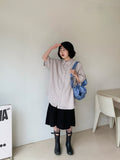 [unisex] Midender Summer Seersucker Over Short Sleeve Shirt