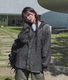 Luca over denim hoodie