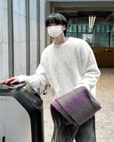 Cable mohair knit
