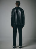 Fox Leather Overfit Single Jacket