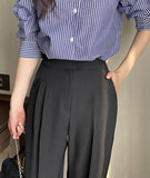 Luaka Pin Tuck Wide Slacks