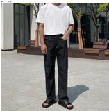 Bato Black Blue Wide Denim Pants