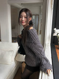 Tome Cable Off-Shoulder Loose-Fit Knit