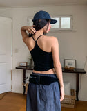 [U-BASIC] Comi Ribbed Y Sleeveless (+with cup)