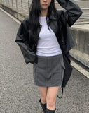 Audrey banding cargo mini skirt