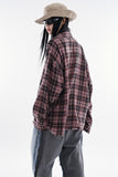 Tyreese rough cut out check shirt