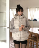 Fog Hooded Knit Lightweight Padded Jacket